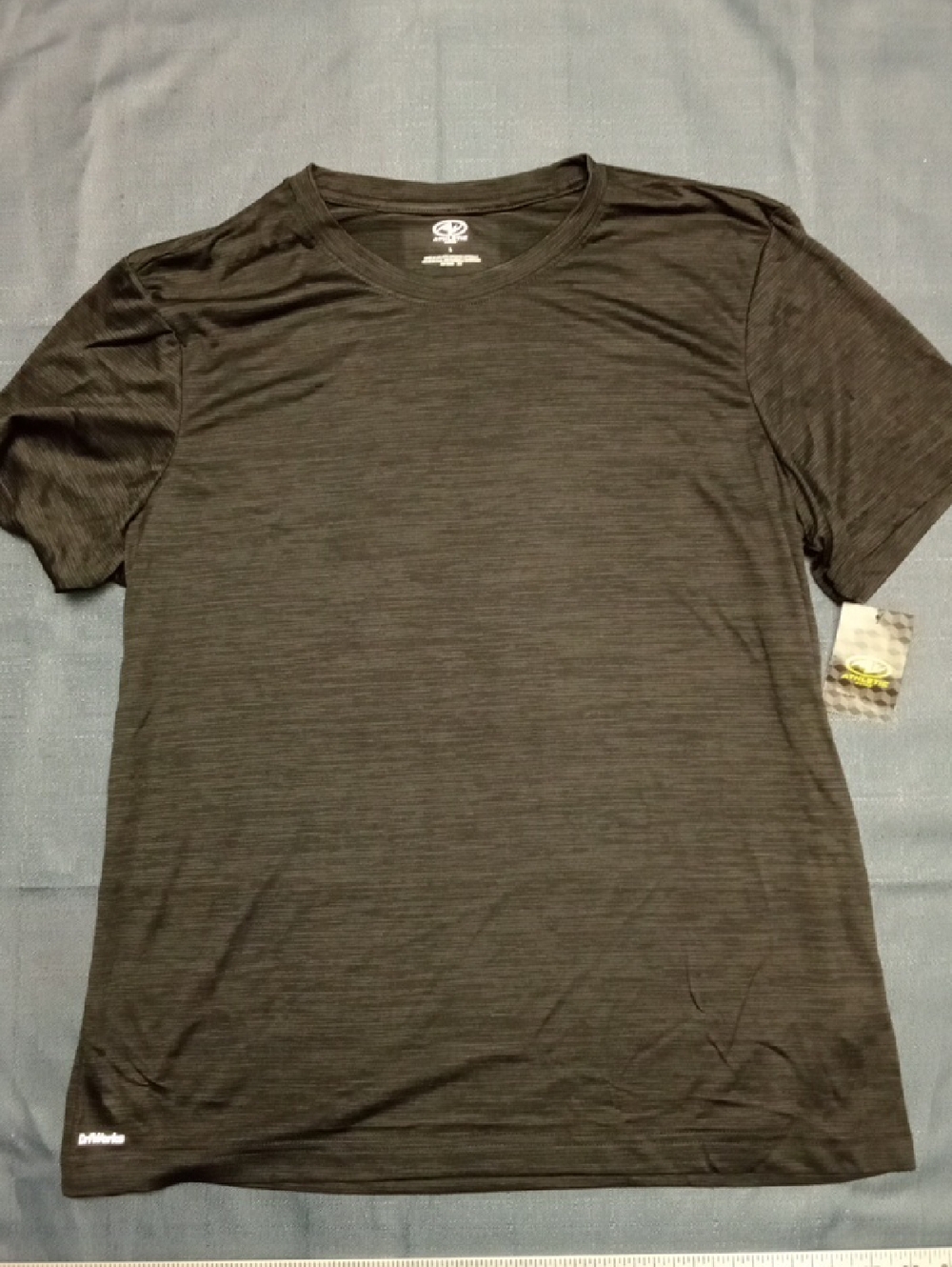 Athletic Works Black Heather Short-Sleeve Performance Tee